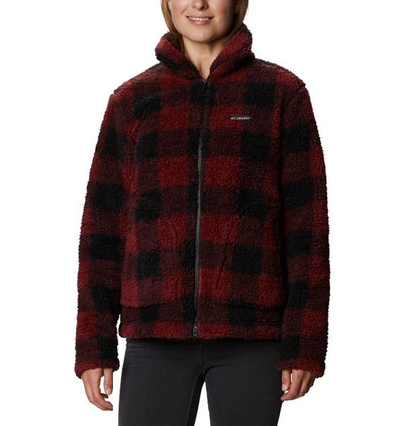 Columbia Sherpa Fleece Jacket Red For Women's NZ2789 New Zealand